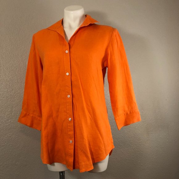 Searle Linen Split Button Back Blouse *K40 - Picture 1 of 6